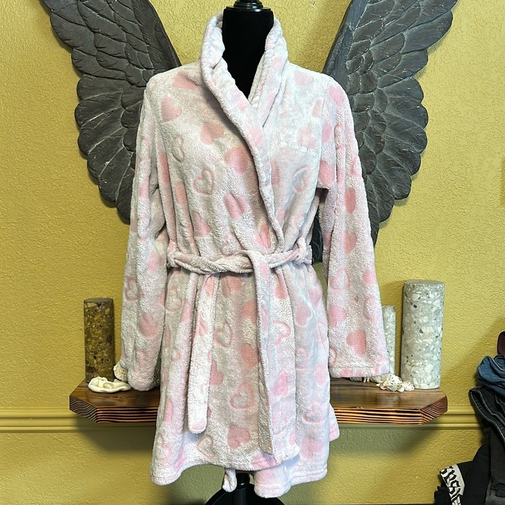 Bebe Heart Print Bath Robe